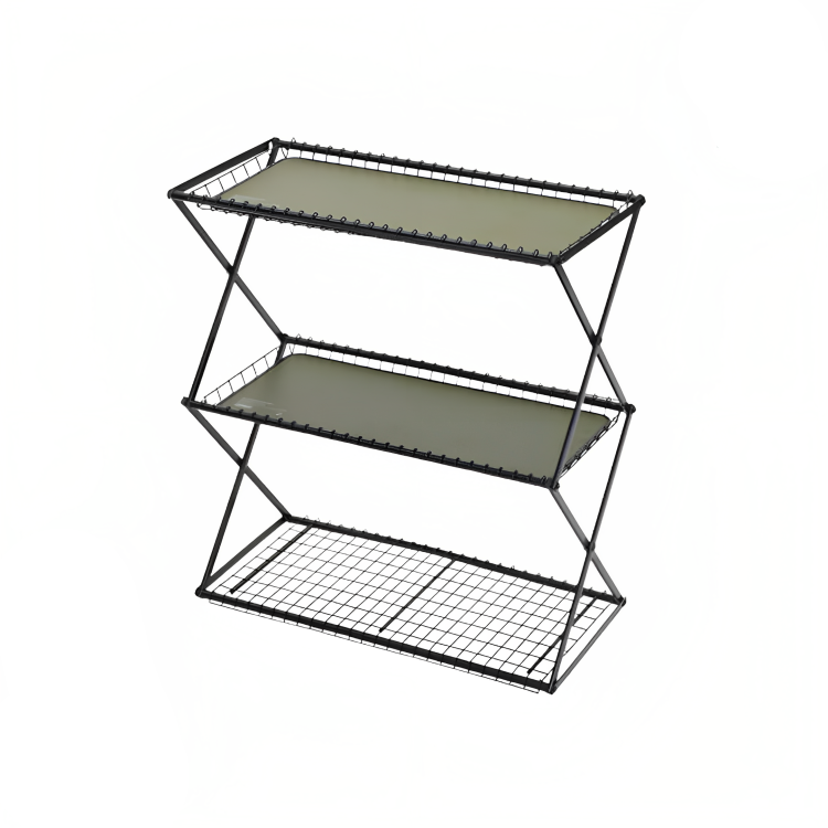 QUICKCAMP Three Tier Wire Steel Rack QC-3SS75