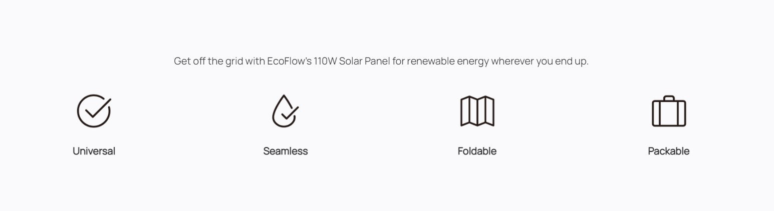 ECOFLOW 110W Solar Panel (Monofacial)