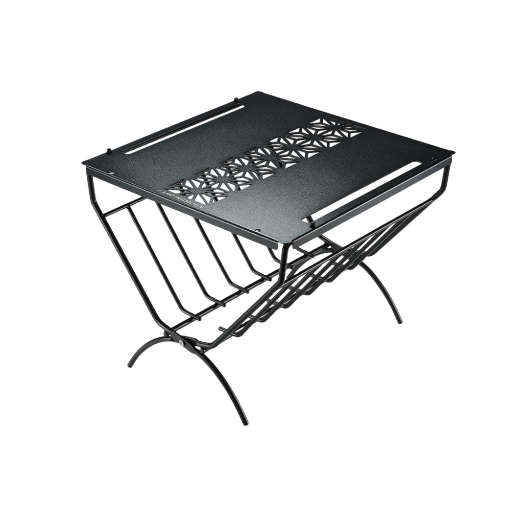 CAMPINGMOON T-285A Firewood Rack Stand Steel Table Rack