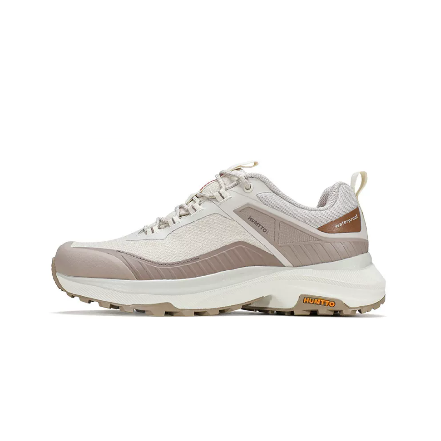 HUMTTO Women’s Low-Cut Hiking Shoes Waterproof & Non-Slip – Milky/Brown