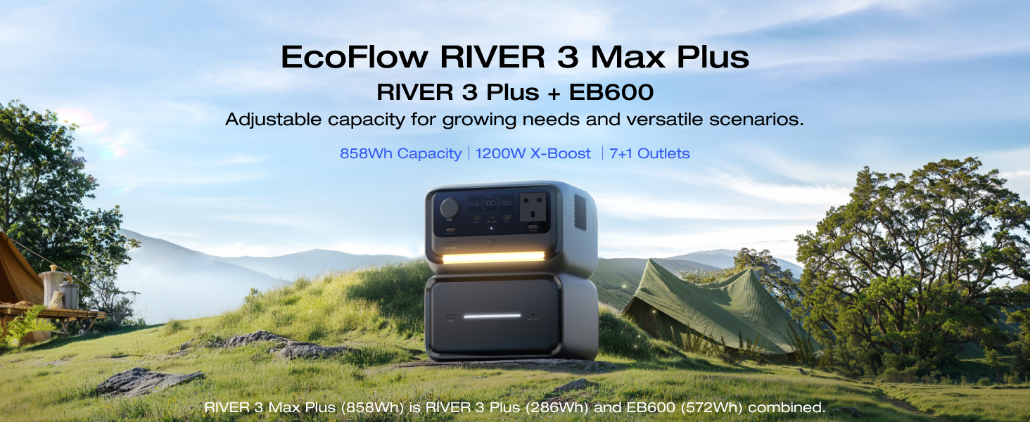 ECOFLOW RIVER 3 Max Plus with Extra Battery 600