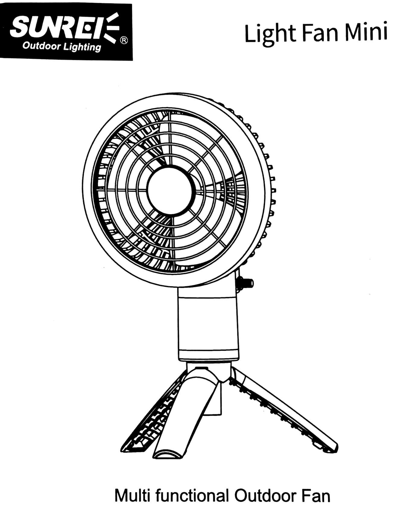 SUNREI Light Fan Mini Multi-Functional Portable Lantern & Fan – 260 Lumens