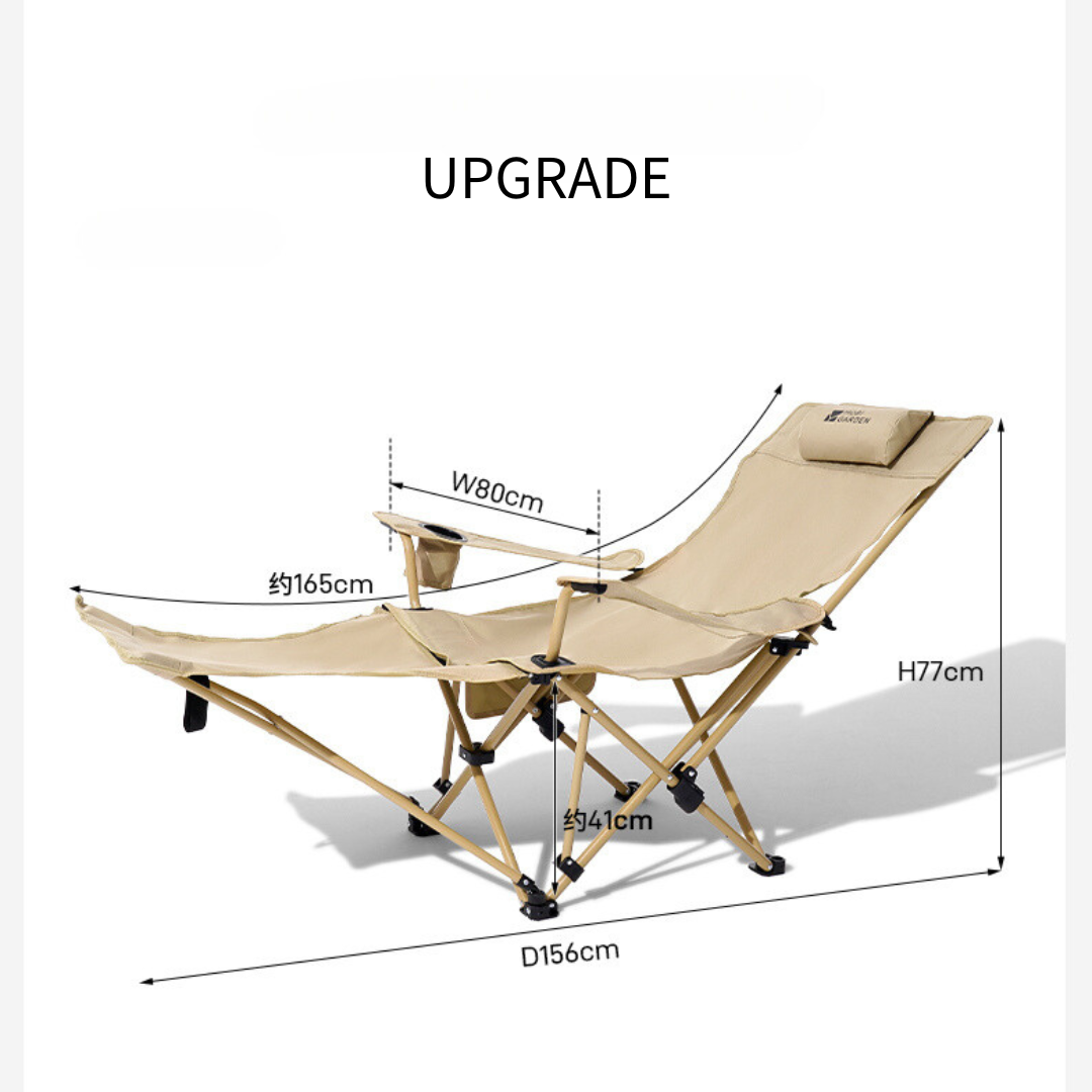 MOBI GARDEN Folding Lazy Chair with Leg Rest