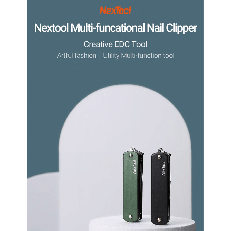 NEXTOOL NE20010 6-in-1 Multifunction Outdoor Nail Clipper - Black