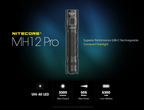 NITECORE MH12 Pro Nitelab UHi40 Rechargeable Flashlight 3300LM
