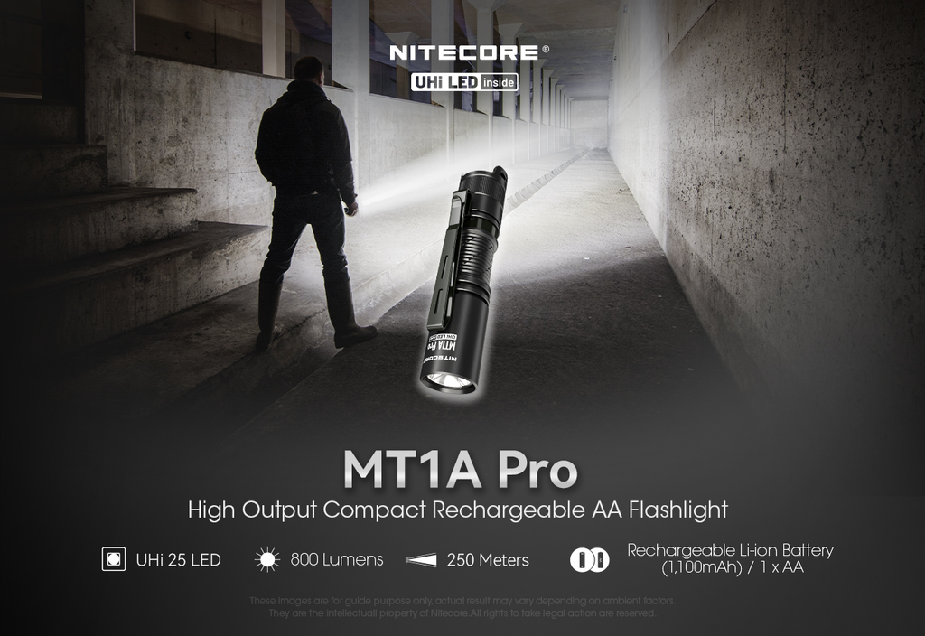 NITECORE MT1A Pro Tactical & Compact Rechargeable Flashlight 800LM
