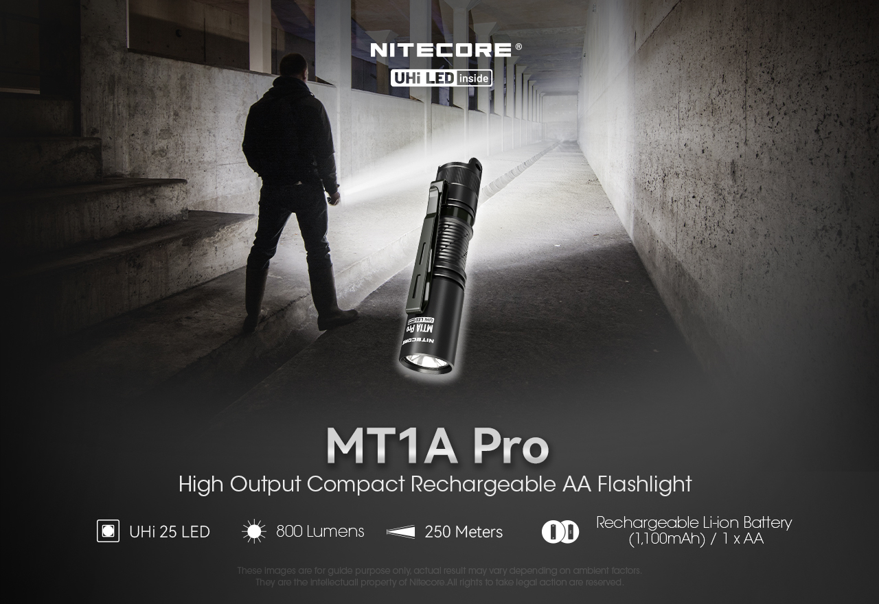 NITECORE MT1A Pro Tactical & Compact Rechargeable Flashlight 800LM