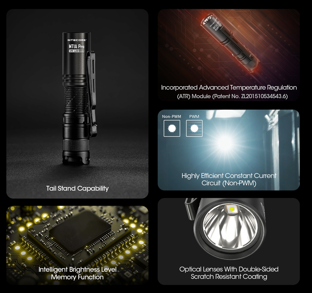 NITECORE MT1A Pro Tactical & Compact Rechargeable Flashlight 800LM