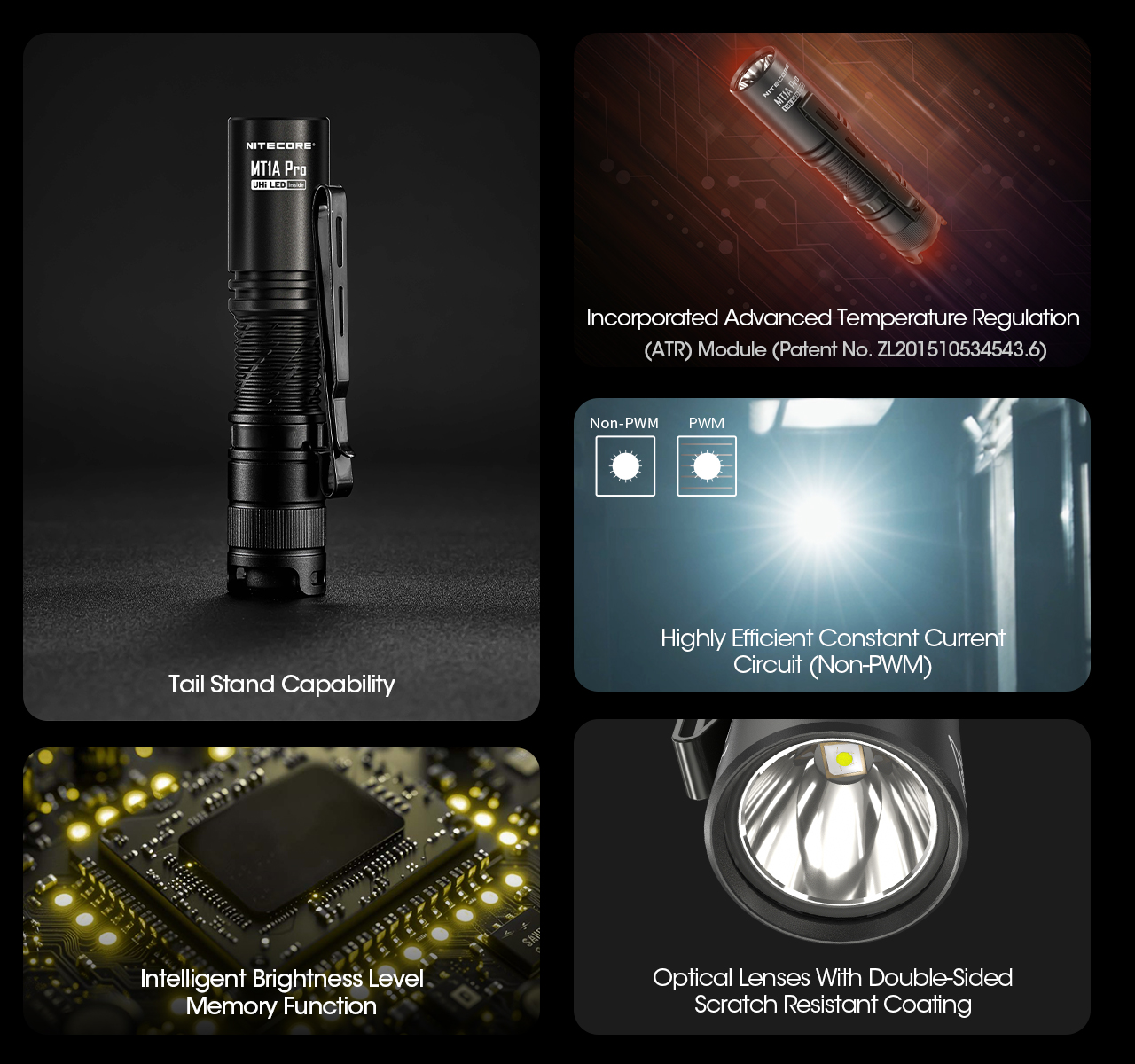 NITECORE MT1A Pro Tactical & Compact Rechargeable Flashlight 800LM