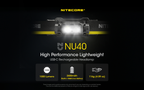 NITECORE NU40 Built-In 2600mAh Battery Headlamp 1000LM
