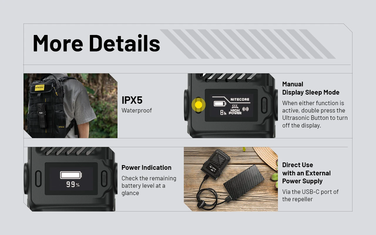 NITECORE EMR25 Rechargeable Mosquito Repellent