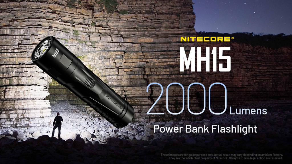 NITECORE MH15 2-in-1 Power Bank Flashlight 2000LM
