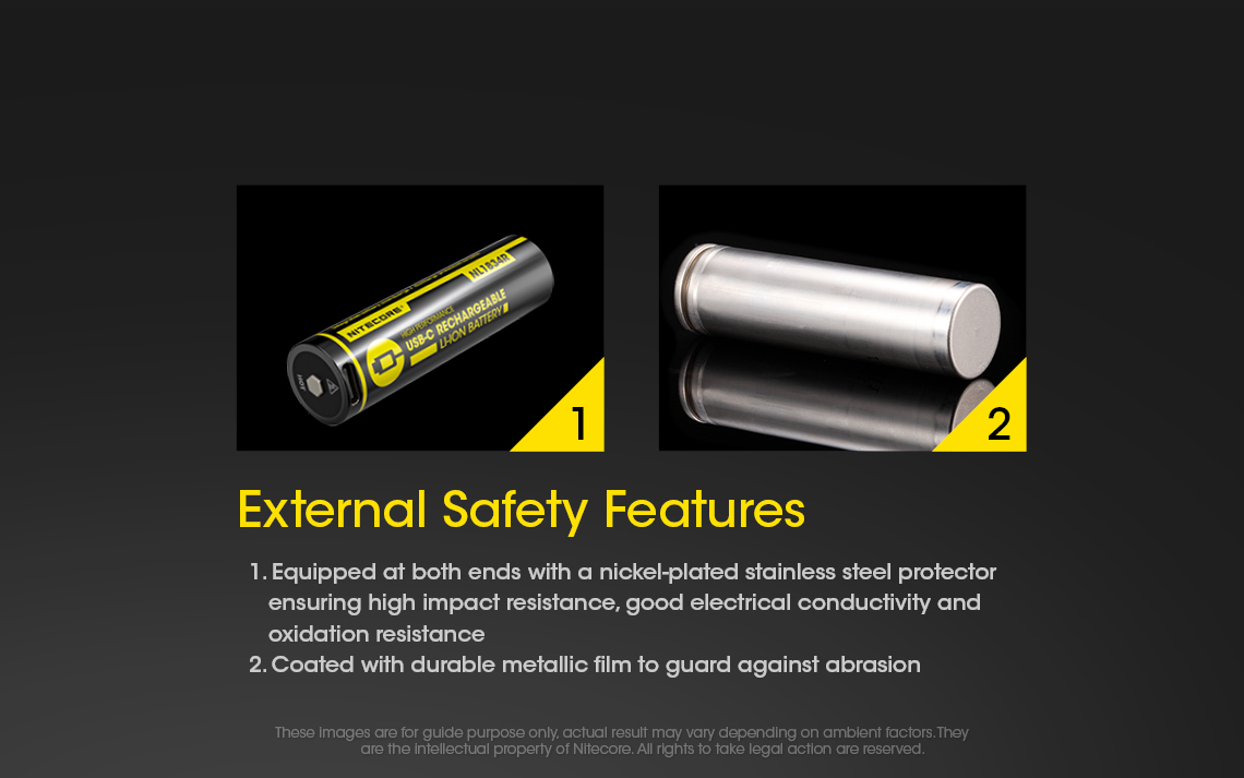 NITECORE NL1834R 18650 3400mAh USB-C Rechargeable Li-on Battery