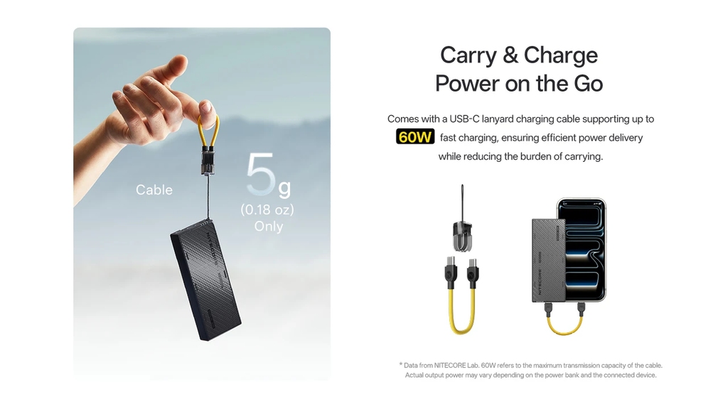 NITECORE NB10000 Gen4 Ultra-Lightweight Power Bank 10,000mAh