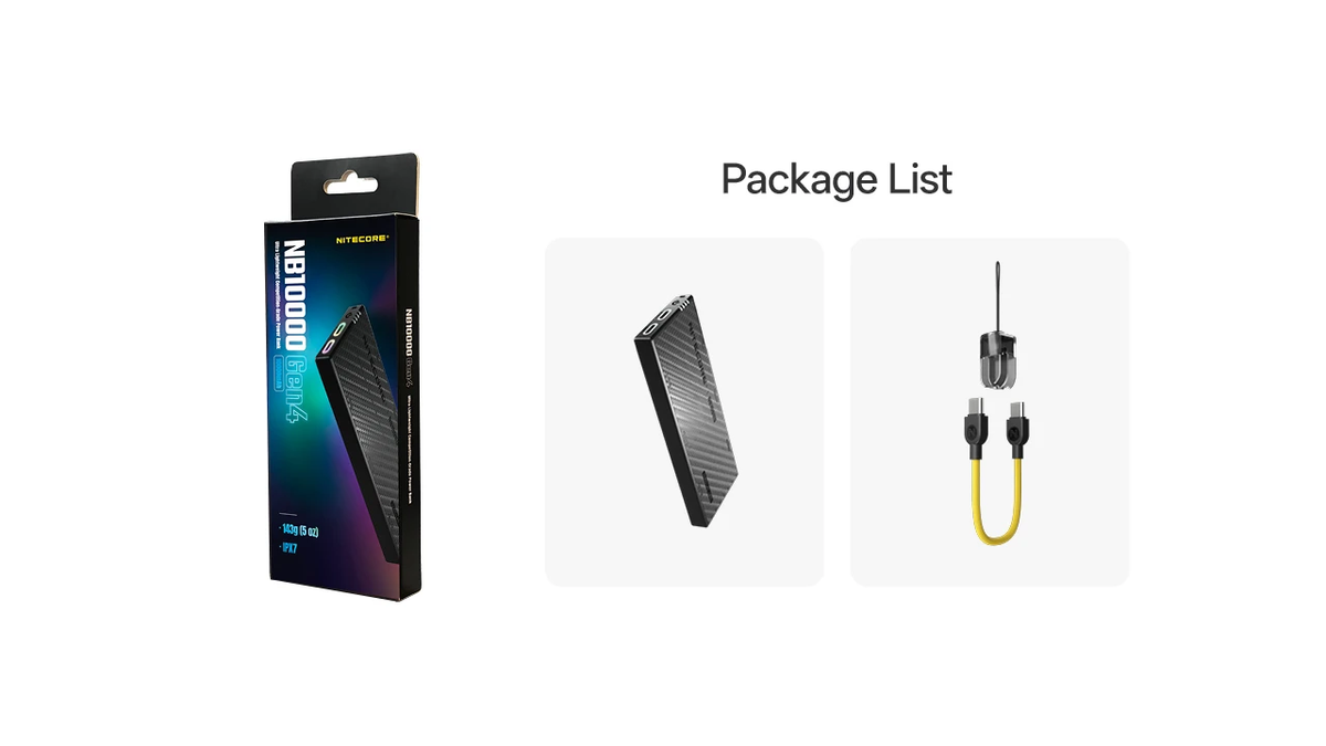 NITECORE NB10000 Gen4 Ultra-Lightweight Power Bank 10,000mAh