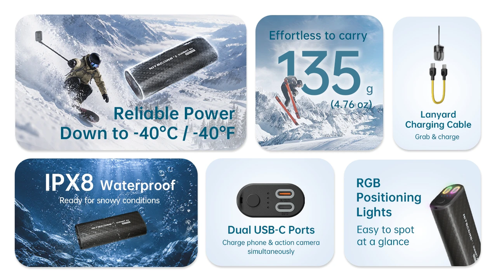 NITECORE SUMMIT Air Ski Power Bank 8000mAh