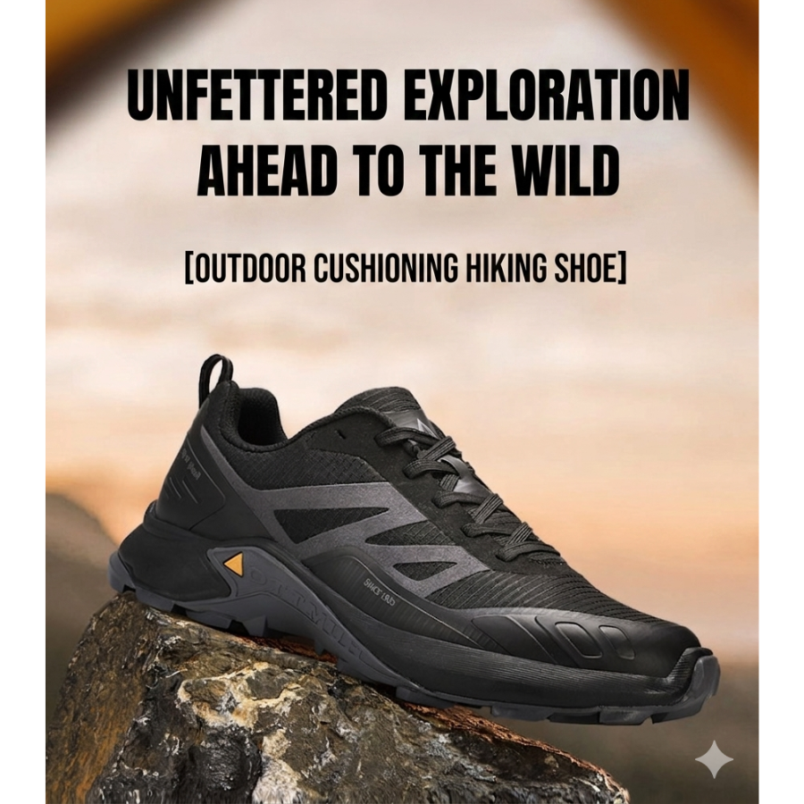 HUMTTO Men's Low-Cut Hiking Shoes Water-Resistance & Breathable – Milky Grey/Light Green