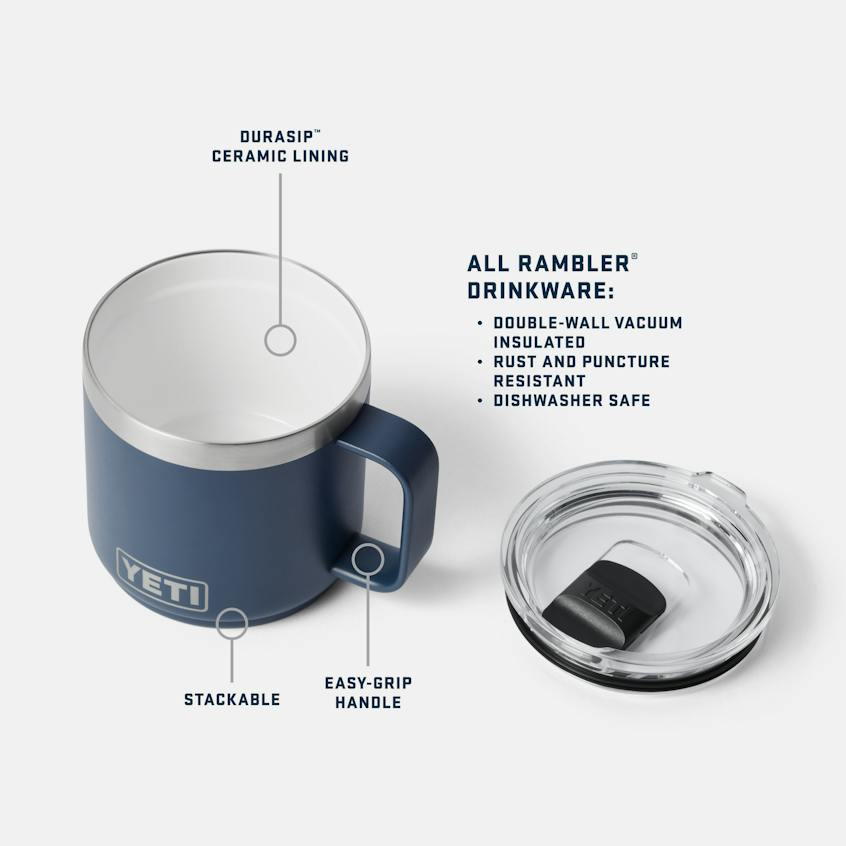YETI Rambler 14 oz Stackable Mug with DuraSip™ Ceramic Lining