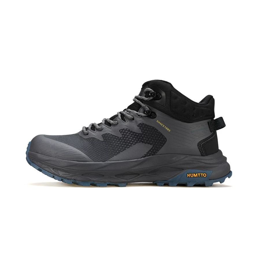HUMTTO Men’s Mid-Cut Hiking Shoes Waterproof & Durable – Black Grey