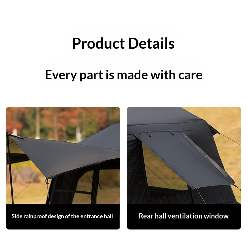 BLACKDOG Mount Haven AIR PRO Inflatable Cabin Tent - 230CM X 260CM (4-5 Person)
