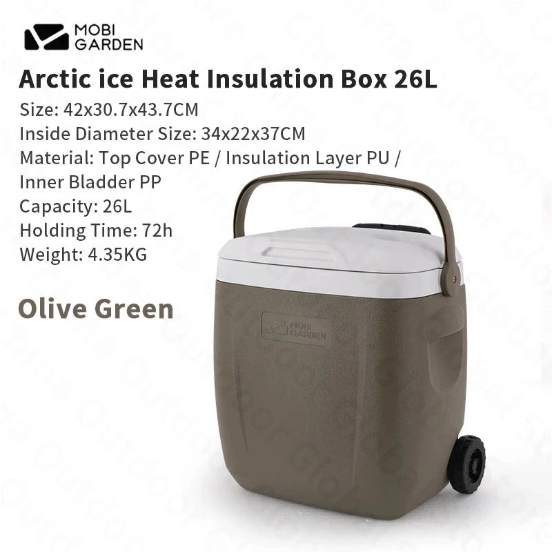 MOBI GARDEN Arctic Ice Cooler Box Trolley 26L