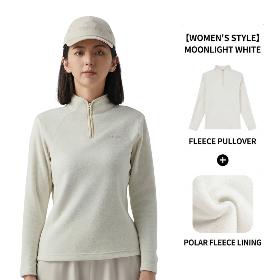 TECTOP Women’s Hiking Half-Zip Fleece Jacket – Warm & Lightweight
