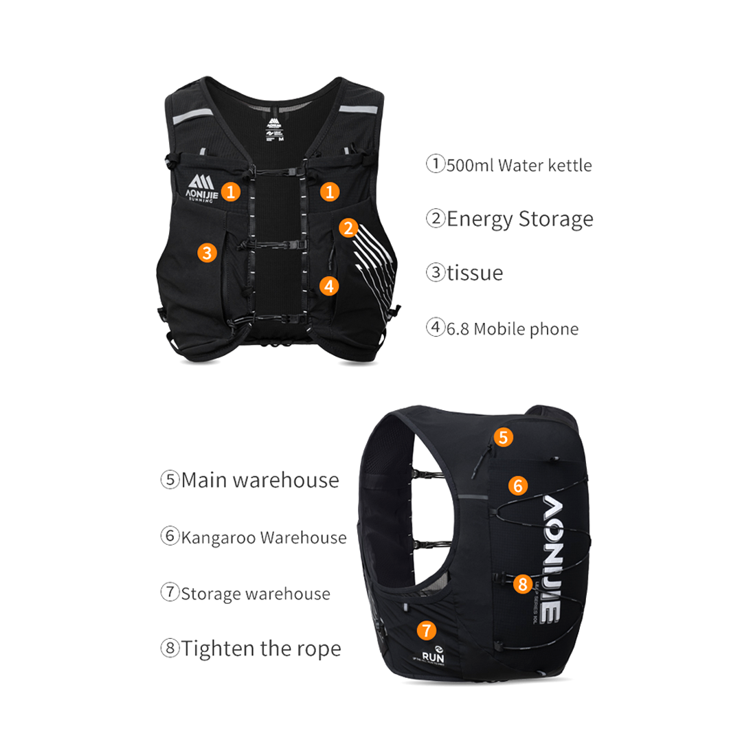 AONIJIE Hydration Vest 10L Trail Running Sports