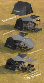 BLACKDOG Mount Haven AIR PRO Inflatable Cabin Tent - 230CM X 260CM (4-5 Person)