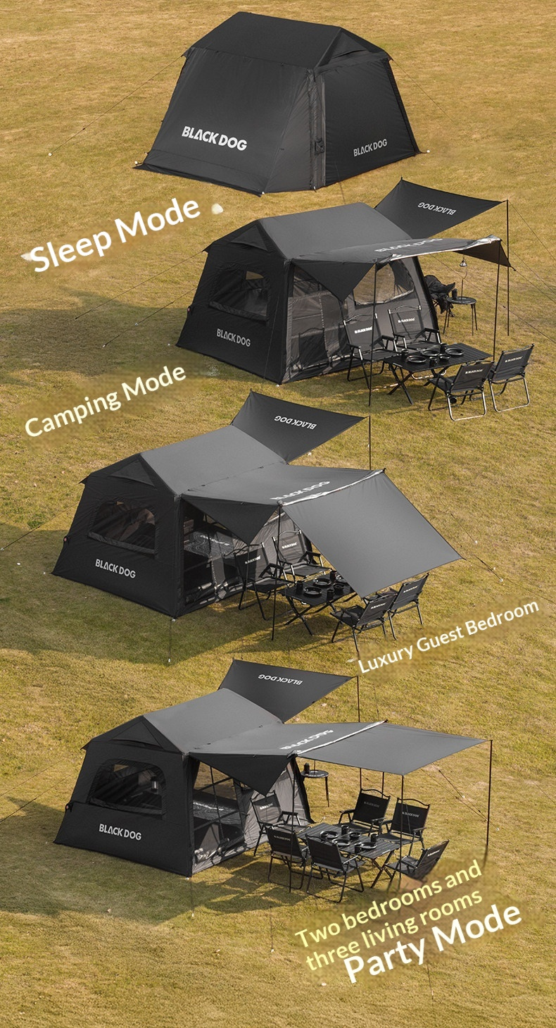 BLACKDOG Mount Haven AIR PRO Inflatable Cabin Tent - 230CM X 260CM (4-5 Person)