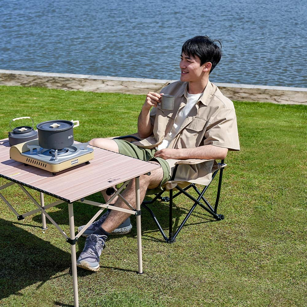 MOBI GARDEN Enjoy Folding Camping Chair with Armrest