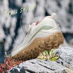 HUMTTO Women’s Low-Cut Trail Running Shoes Lightweight & Non-Slip – Milky Grey/Light Green