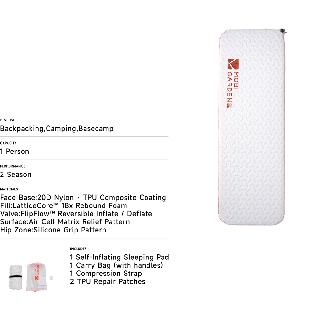 MOBI GARDEN YUNYI 3D Self-Inflating Sleeping Pad