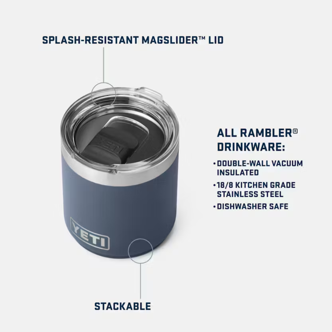 YETI Rambler 10 Oz Stackable Lowball with MagSlider™ Lid