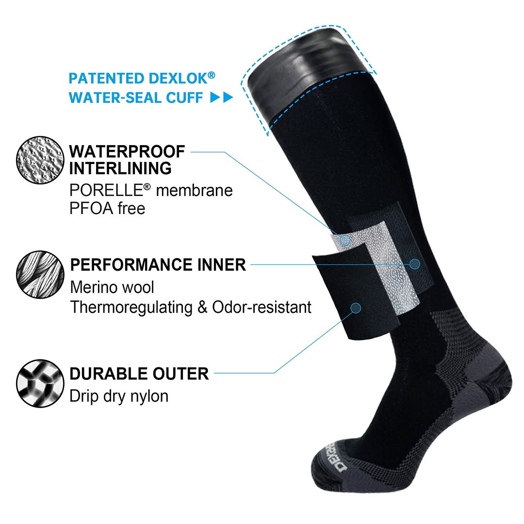 DEXSHELL Dexlok Waterproof Wading Socks (Merino Wool Pro)
