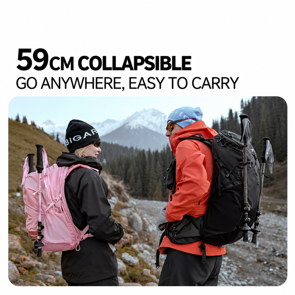 MOBI GARDEN ZT Pole 120 – Ultralight Carbon Fibre Telescopic Trekking Pole (59-120cm)