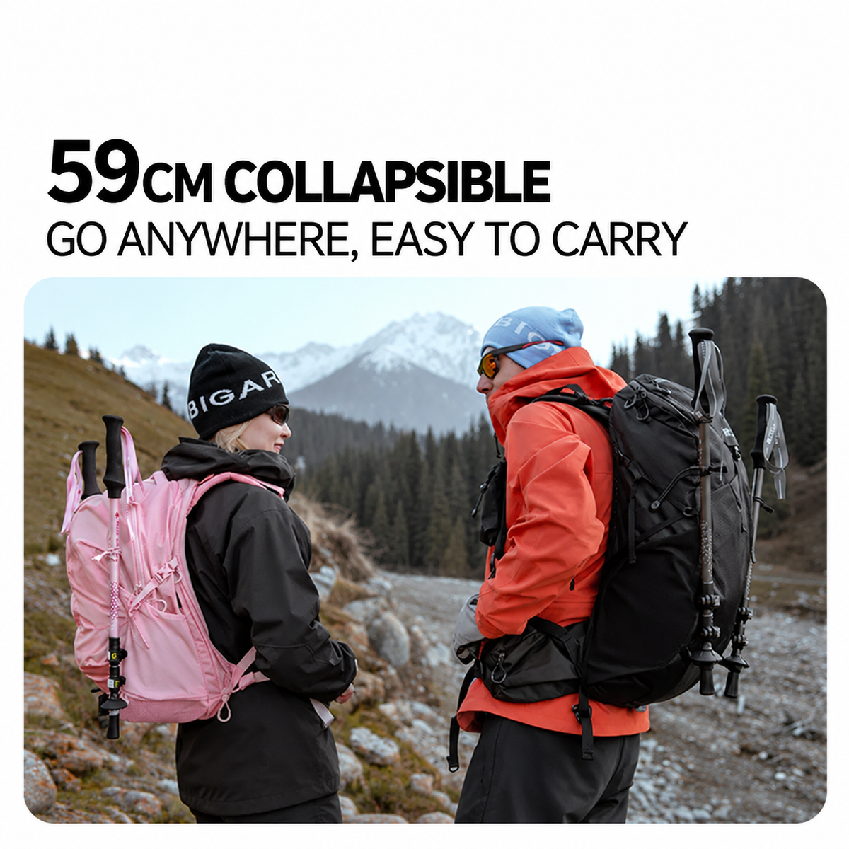 MOBI GARDEN ZT Pole 120 – Ultralight Carbon Fibre Telescopic Trekking Pole (59-120cm)