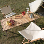 MOBI GARDEN Egg Roll Table European Beech Wood 90cm - M