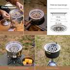 CAMPINGMOON CC-18 Saucepan & S363-2S Double Layer Steamer Set