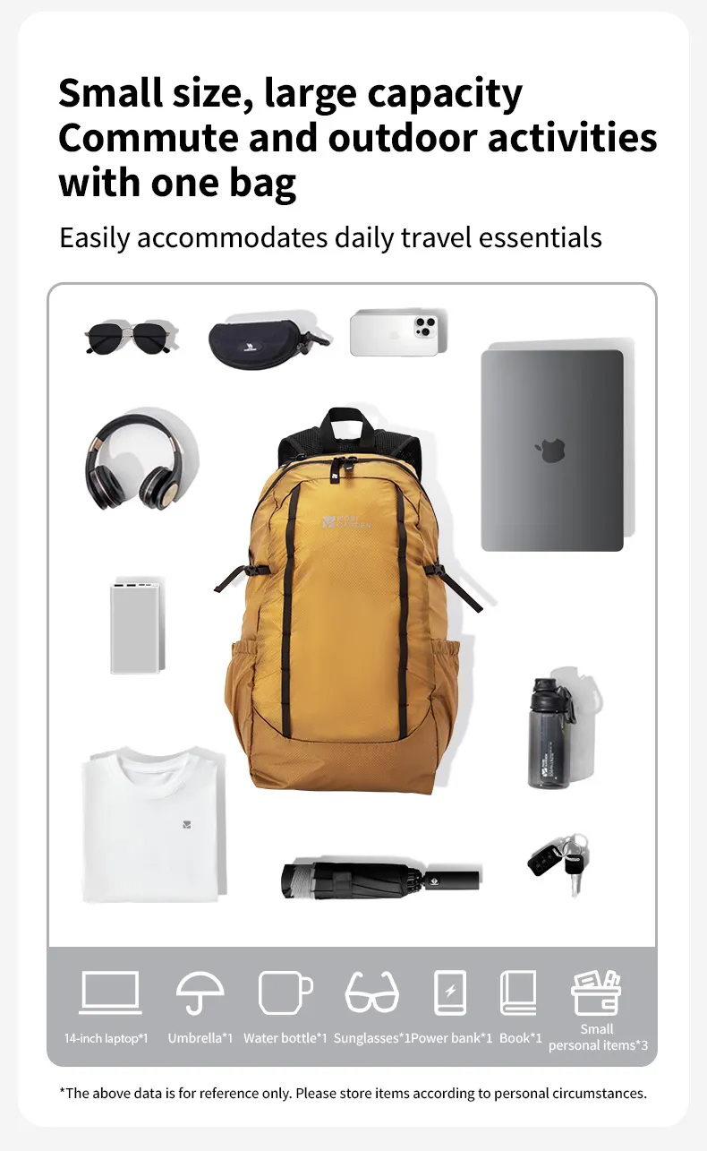 MOBI GARDEN Ultra-Lightweight 20L Foldable Backpack