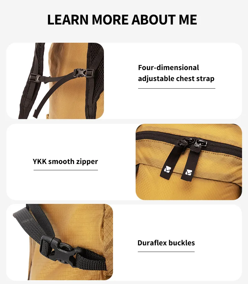 MOBI GARDEN Ultra-Lightweight 20L Foldable Backpack