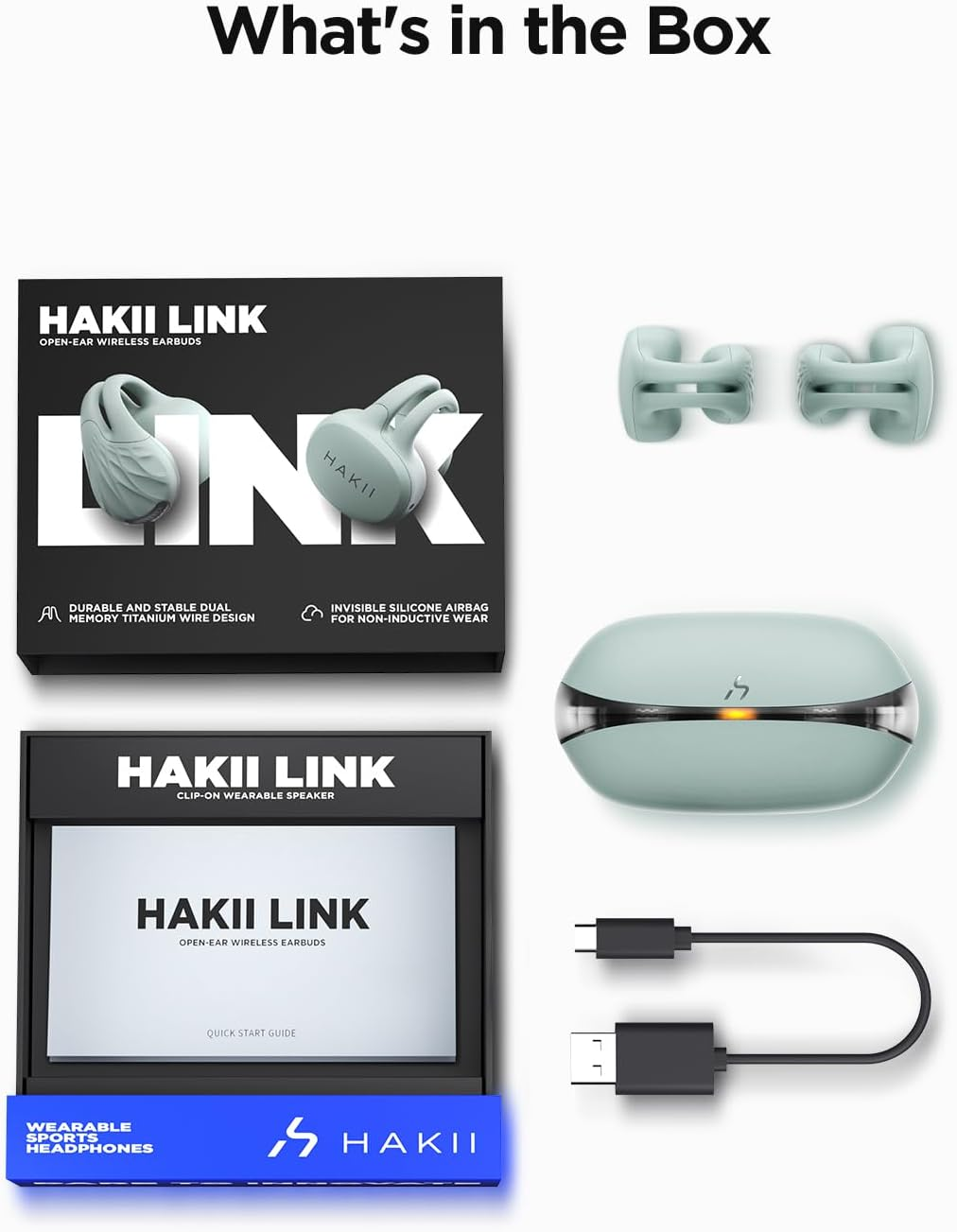 HAKII Link Open-Ear Wireless Sports Earbuds