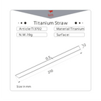 KEITH TITANIUM Straw with Custom Brush & Pouch Ti3701 Ti3702