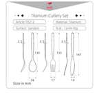 KEITH TITANIUM Cutlery Set Ti5212