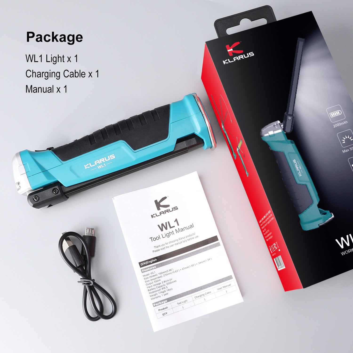 KLARUS WL1  550 Lumen Work Light