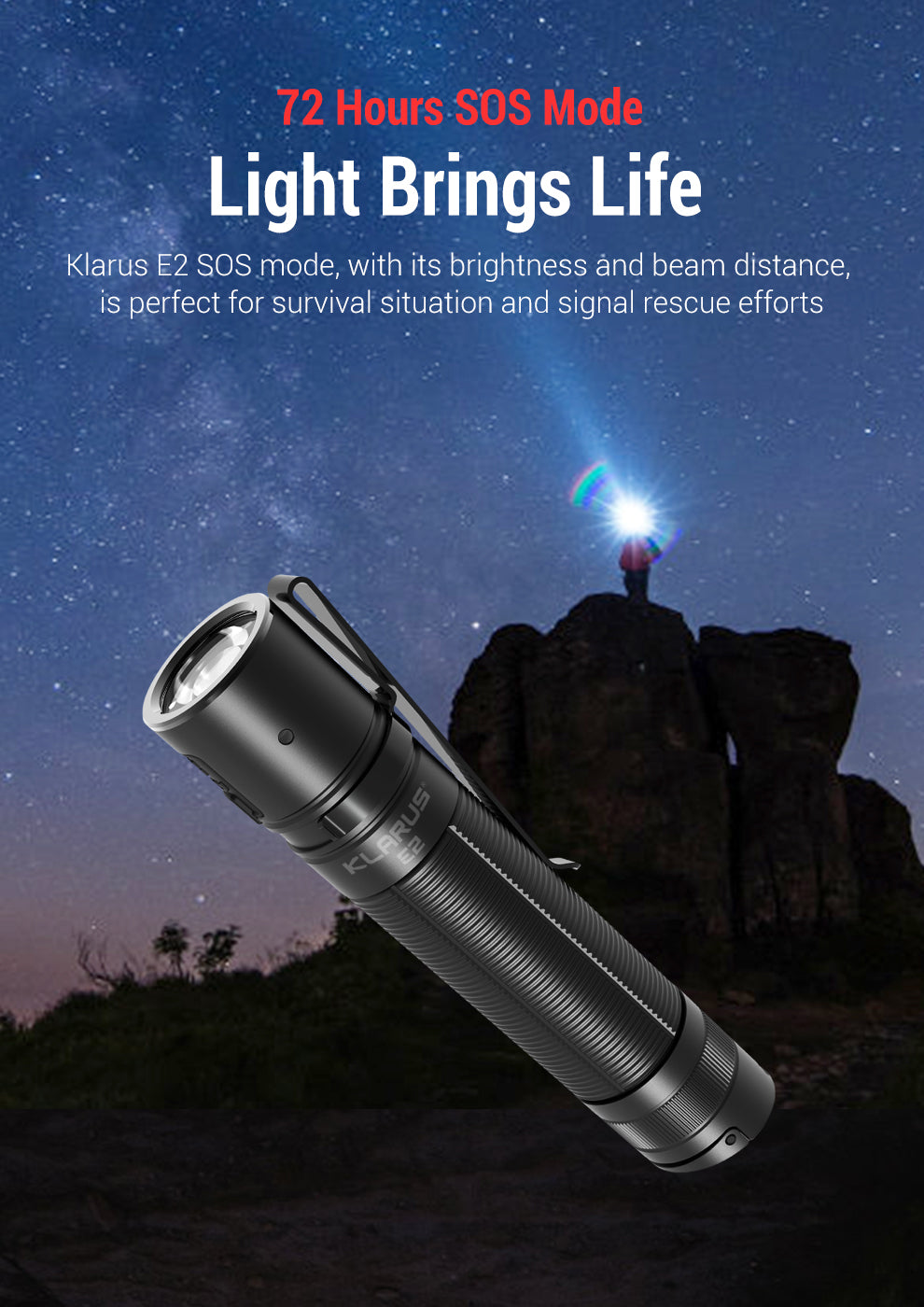 KLARUS E2 1600 Lumen EDC Pocket Flashlight