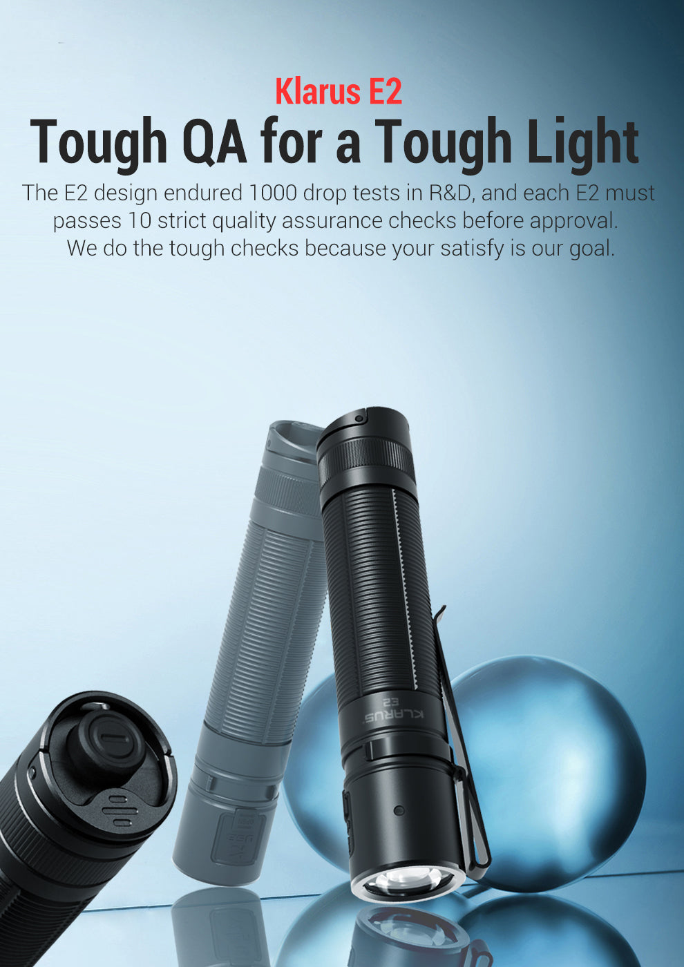 KLARUS E2 1600 Lumen EDC Pocket Flashlight