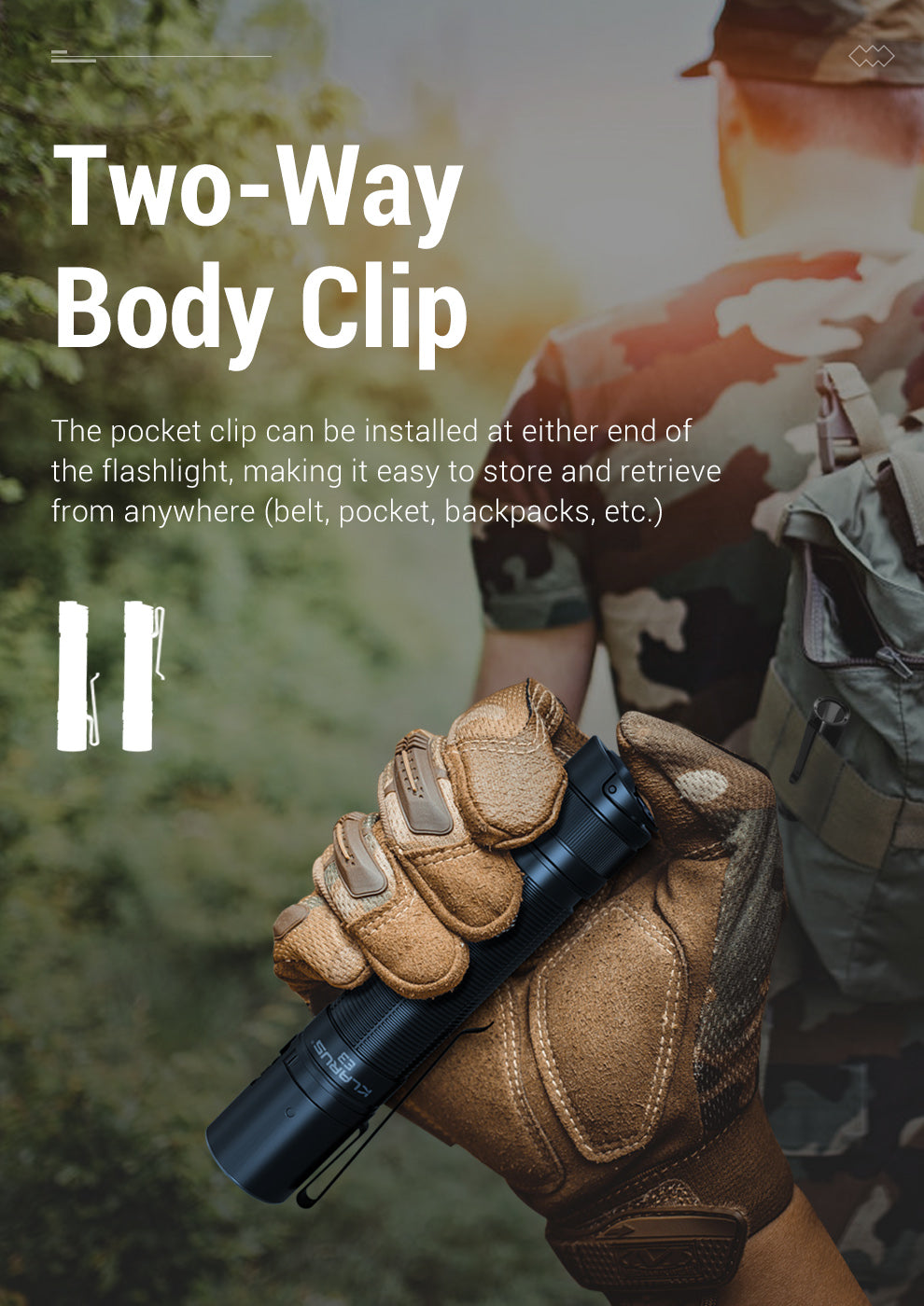 KLARUS E3 2200 Lumen EDC Pocket Flashlight