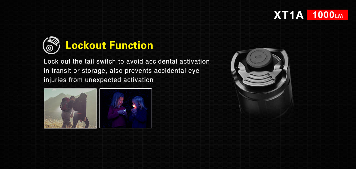 KLARUS XT1A 1000 Lumen Tactical EDC Flashlight