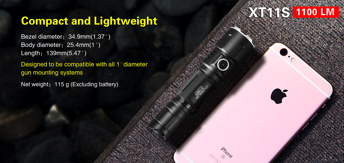 KLARUS XT11S 1100 Lumen Ultra Compact Tactical Flashlight