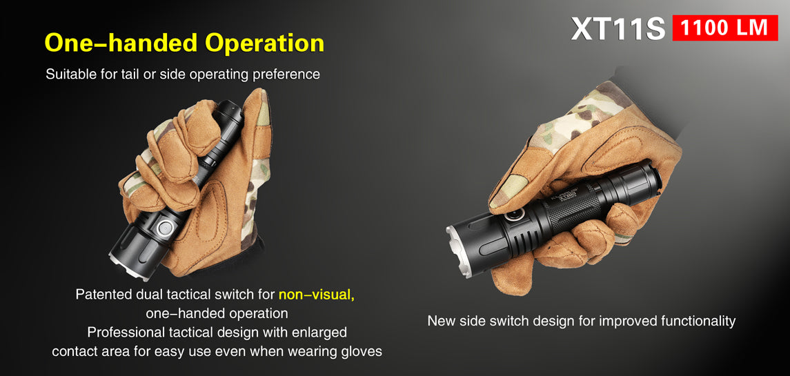 KLARUS XT11S 1100 Lumen Ultra Compact Tactical Flashlight